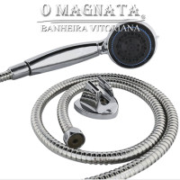 Ducha de Mão para Chuveiro Misturador com Mangueira e Suporte 8 Funções